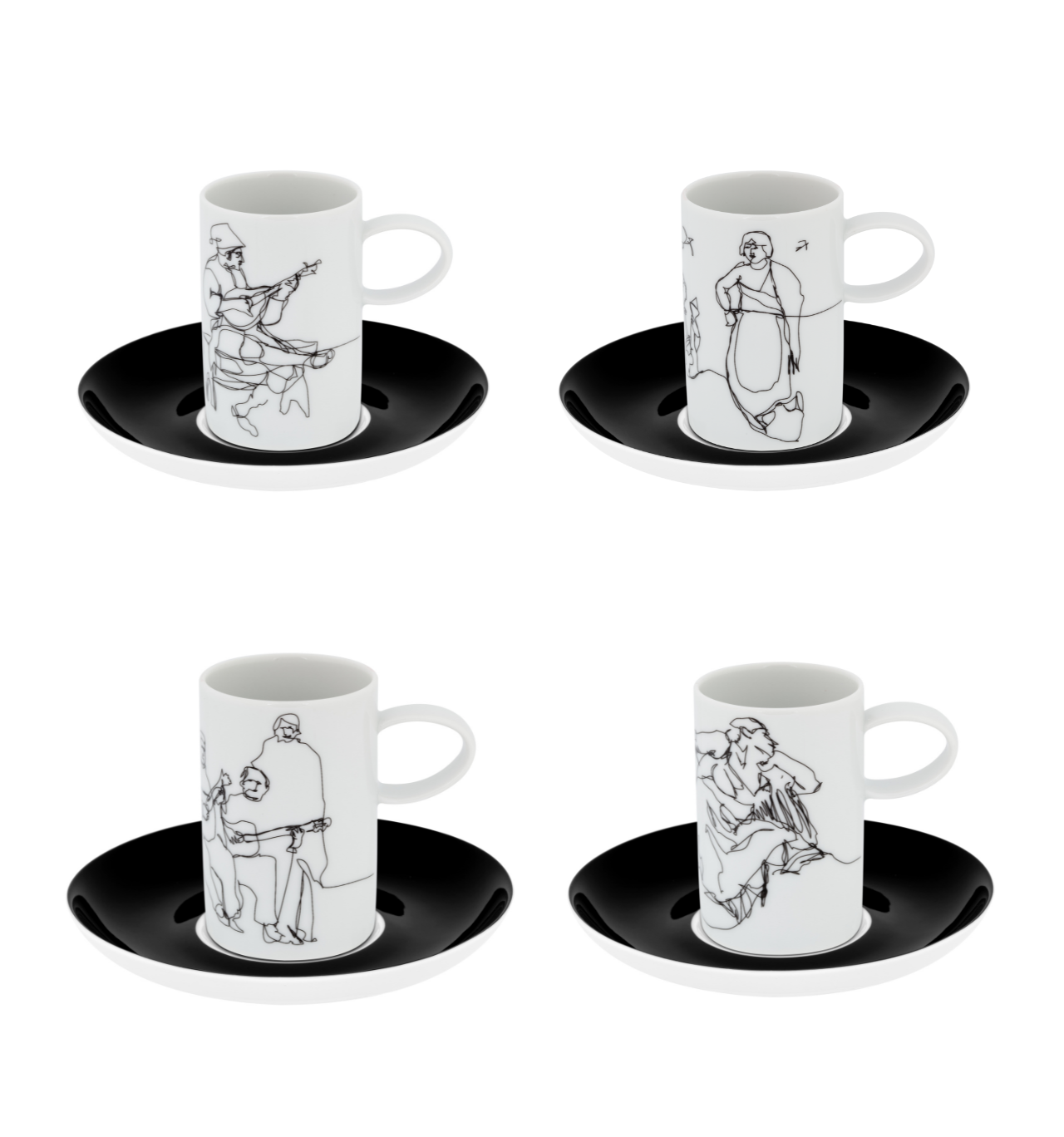 CONJUNTO 4 CHÁVENAS CAFÉ COM PIRES FADO